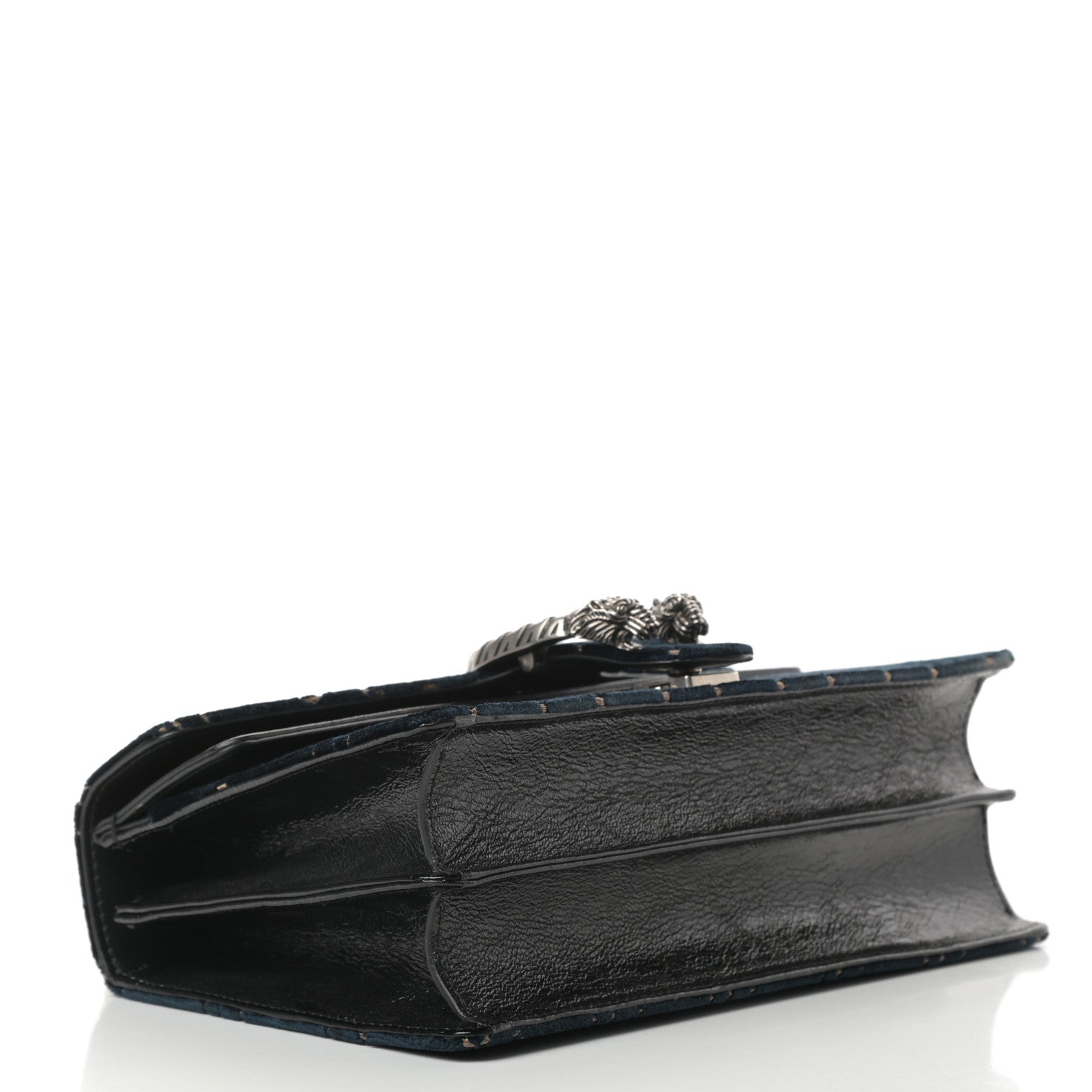 Gucci Velvet Skipper GG Monogram Small Dionysus Shoulder Bag Blue Beige Black 4 of 14