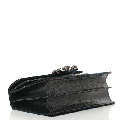 Gucci Velvet Skipper GG Monogram Small Dionysus Shoulder Bag Blue Beige Black 4 of 14