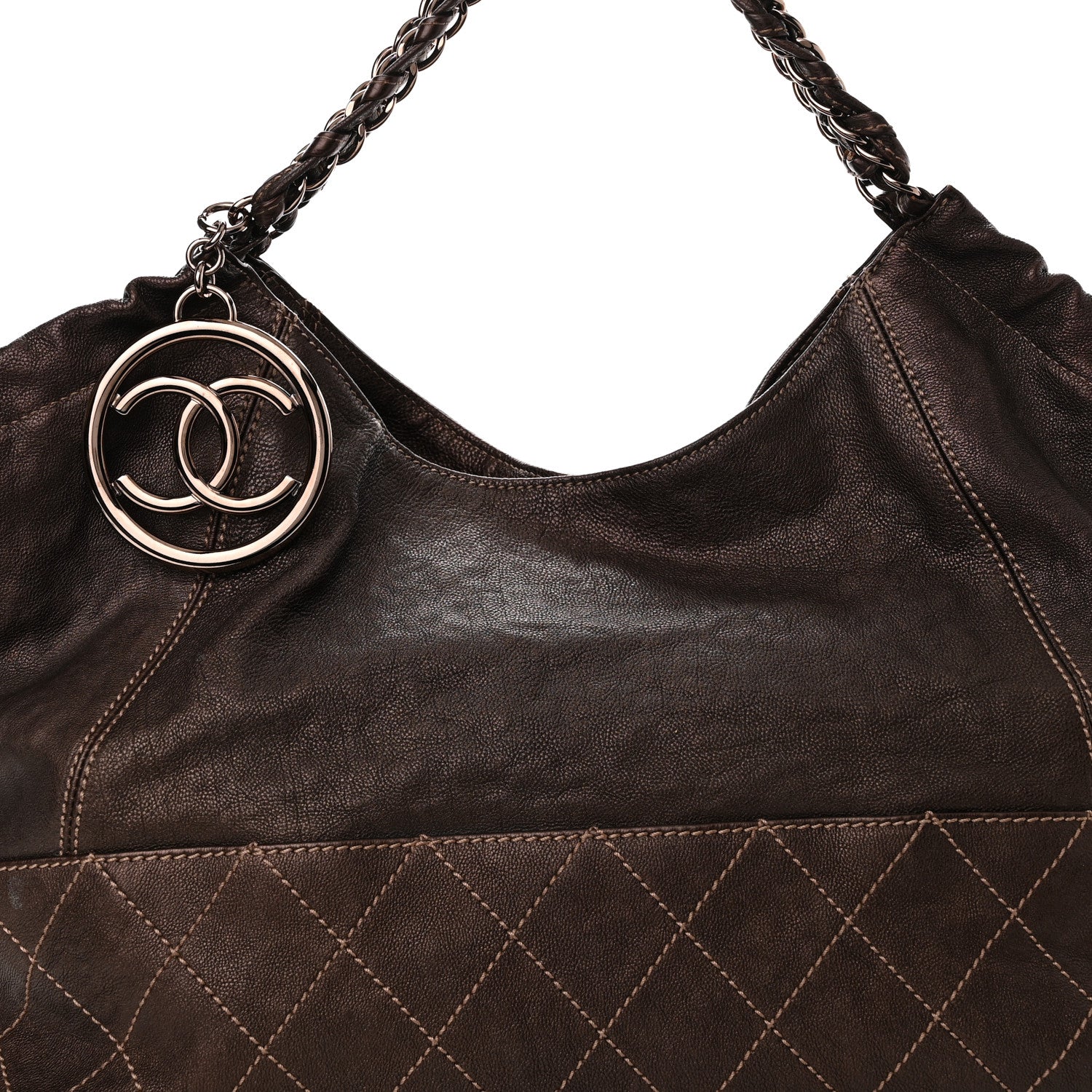 Chanel Metallic Calfskin Baby Coco Cabas Bronze 9 of 11