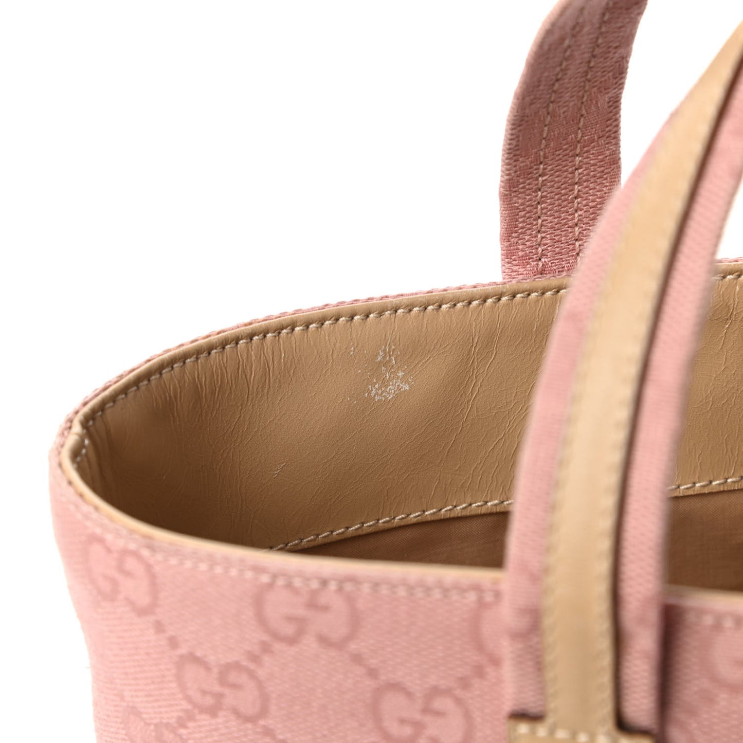 Monogram Double Pocket Tote Pink