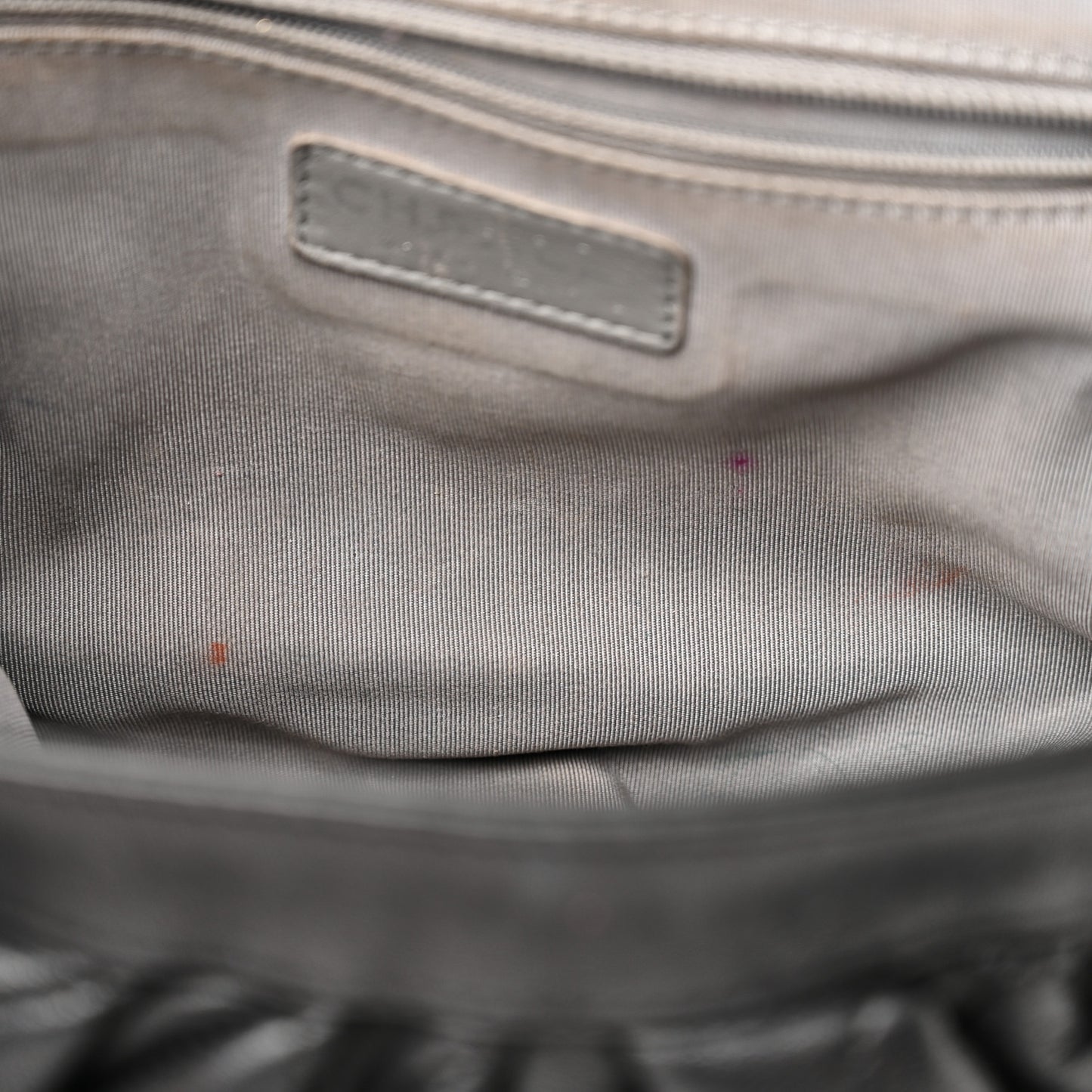 Washed Lambskin Quilted Medium Chain Around Messenger Black