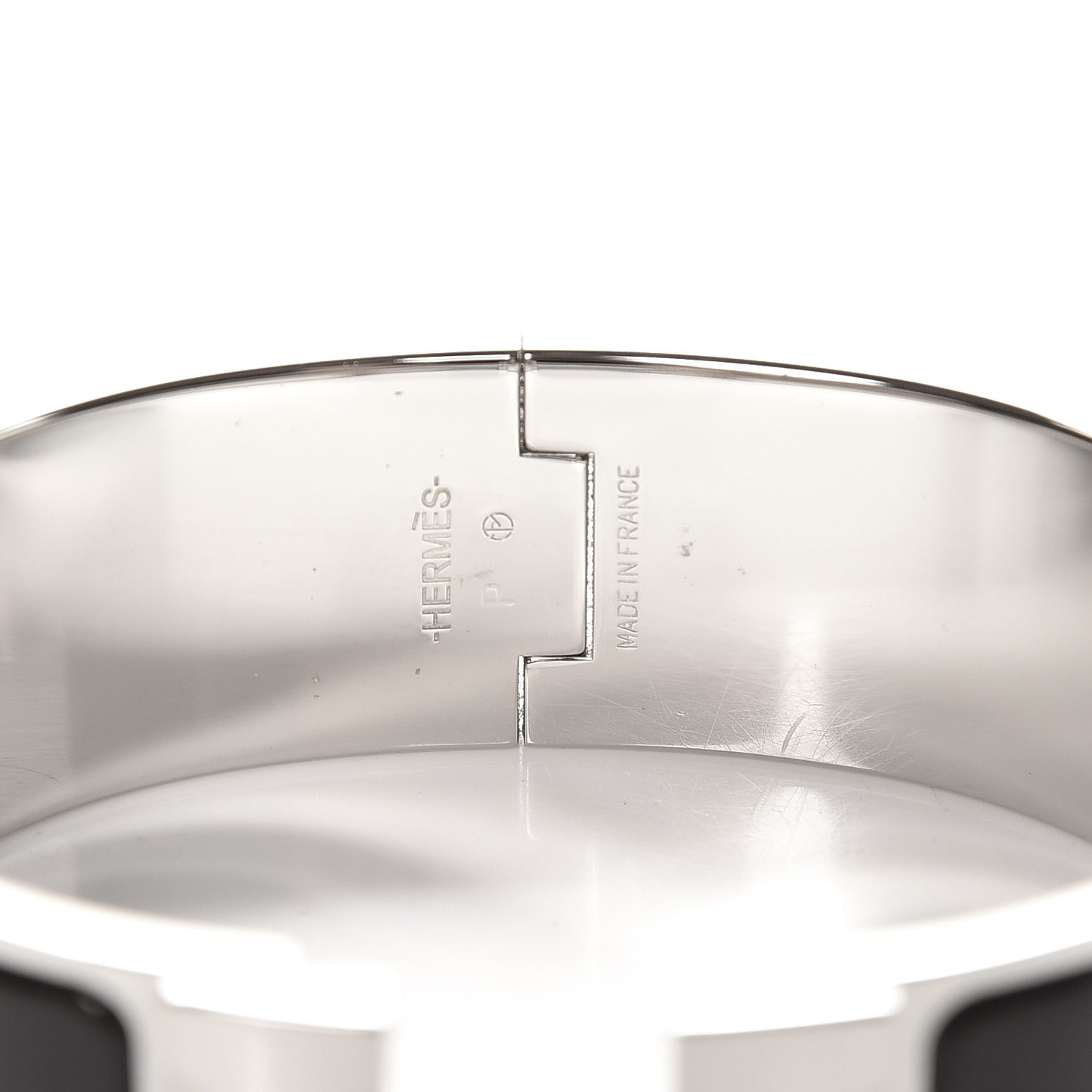 Enamel Wide Clic Clac H Bracelet GM Black