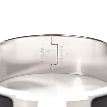 Hermes Enamel Wide Clic Clac H Bracelet GM Black 3 of 5