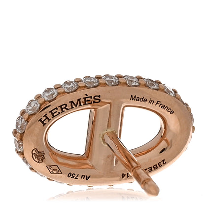 Hermes 18K Rose Gold Diamond New Farandole Earrings 4 of 5