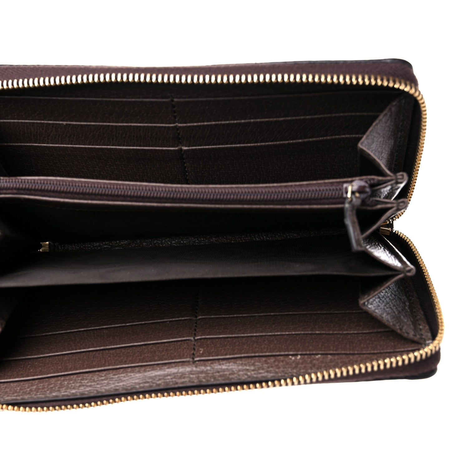 Gucci GG Supreme Monogram Web Ophidia Zip Around Wallet Brown 5 of 9