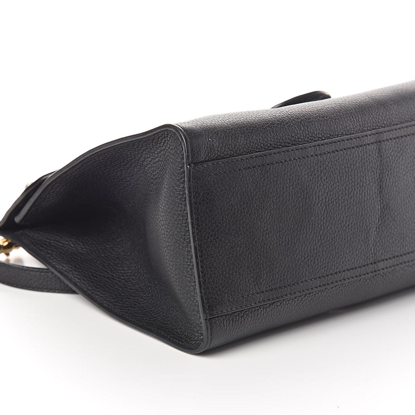 Calfskin Small GG Marmont Top Handle Bag Black