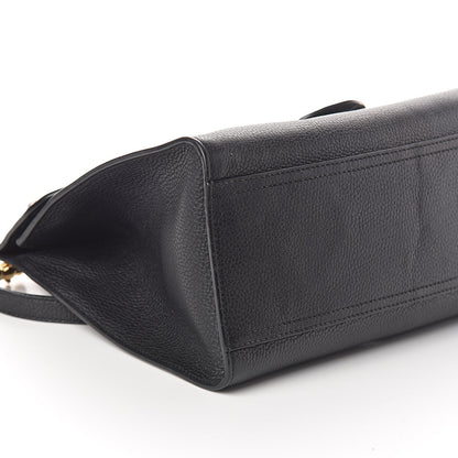 Gucci Calfskin Small GG Marmont Top Handle Bag Black 10 of 11