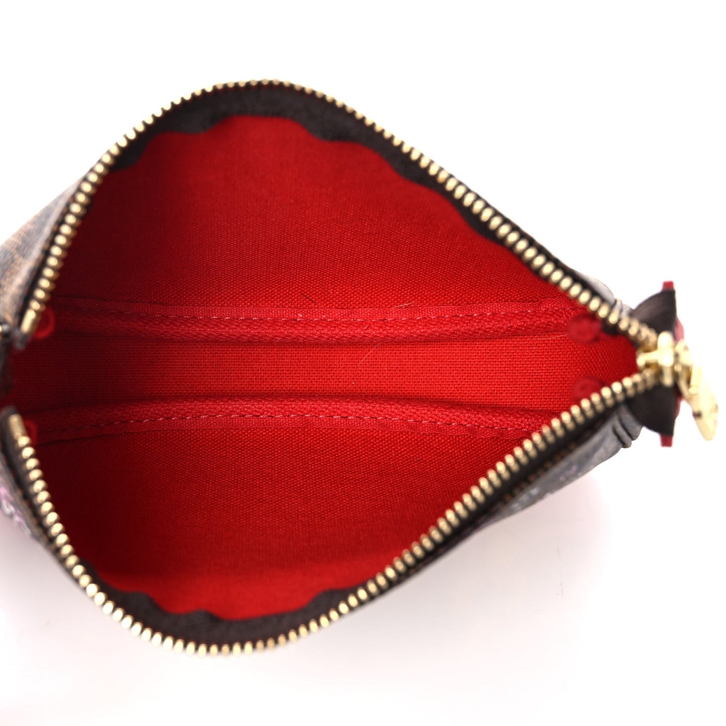 Damier Ebene 2019 Christmas Animation Mini Pochette Accessories Red