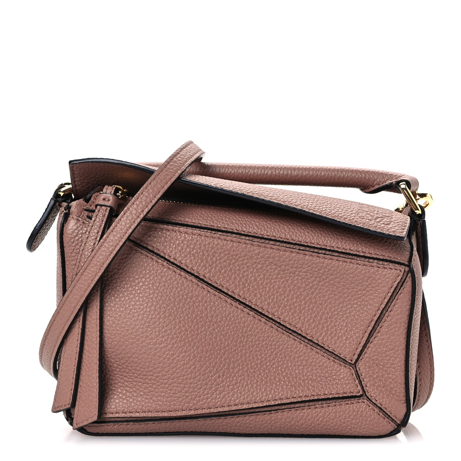 Loewe Grained Calfskin Mini Puzzle Bag Dark Blush 1 of 11