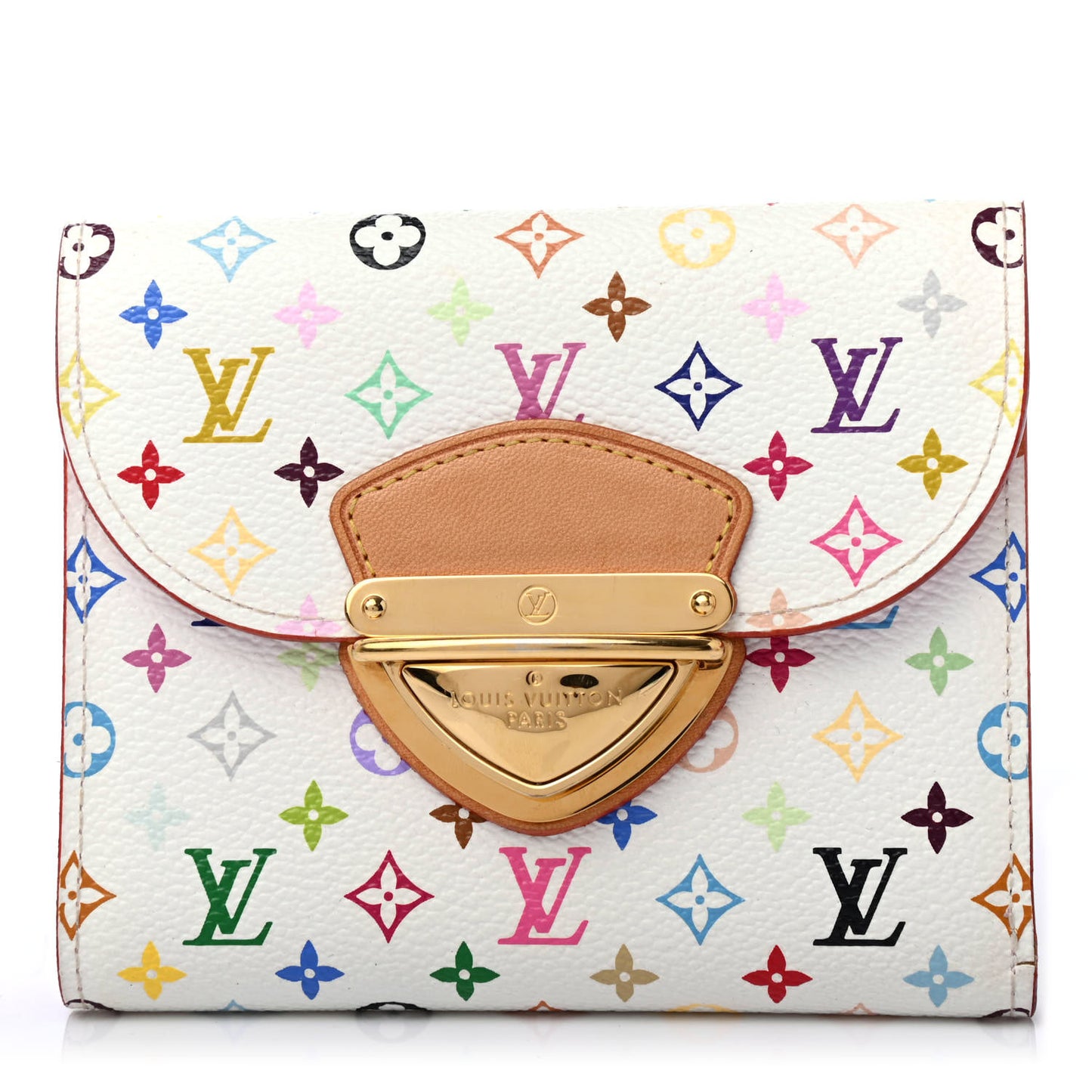 Monogram Multicolor Joey Wallet White Litchi