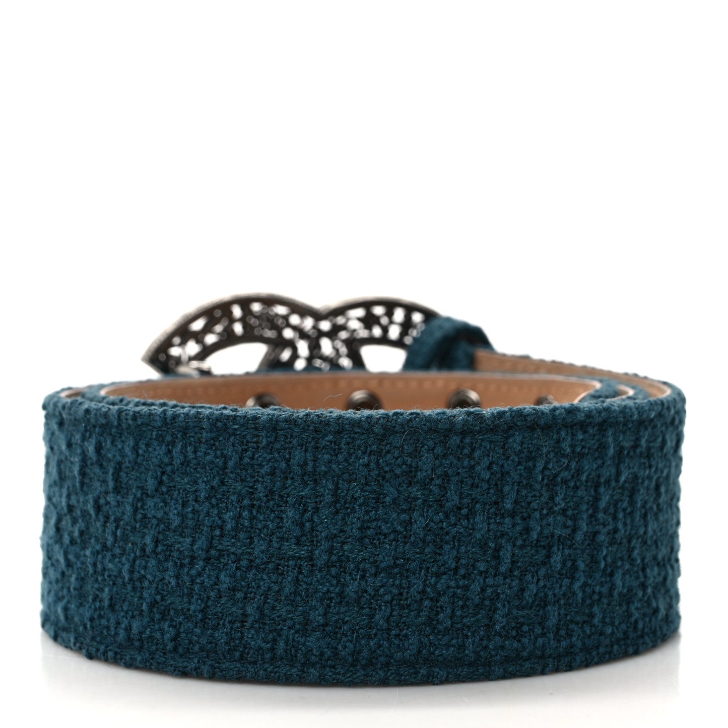Tweed CC Wide Belt 85 34 Blue
