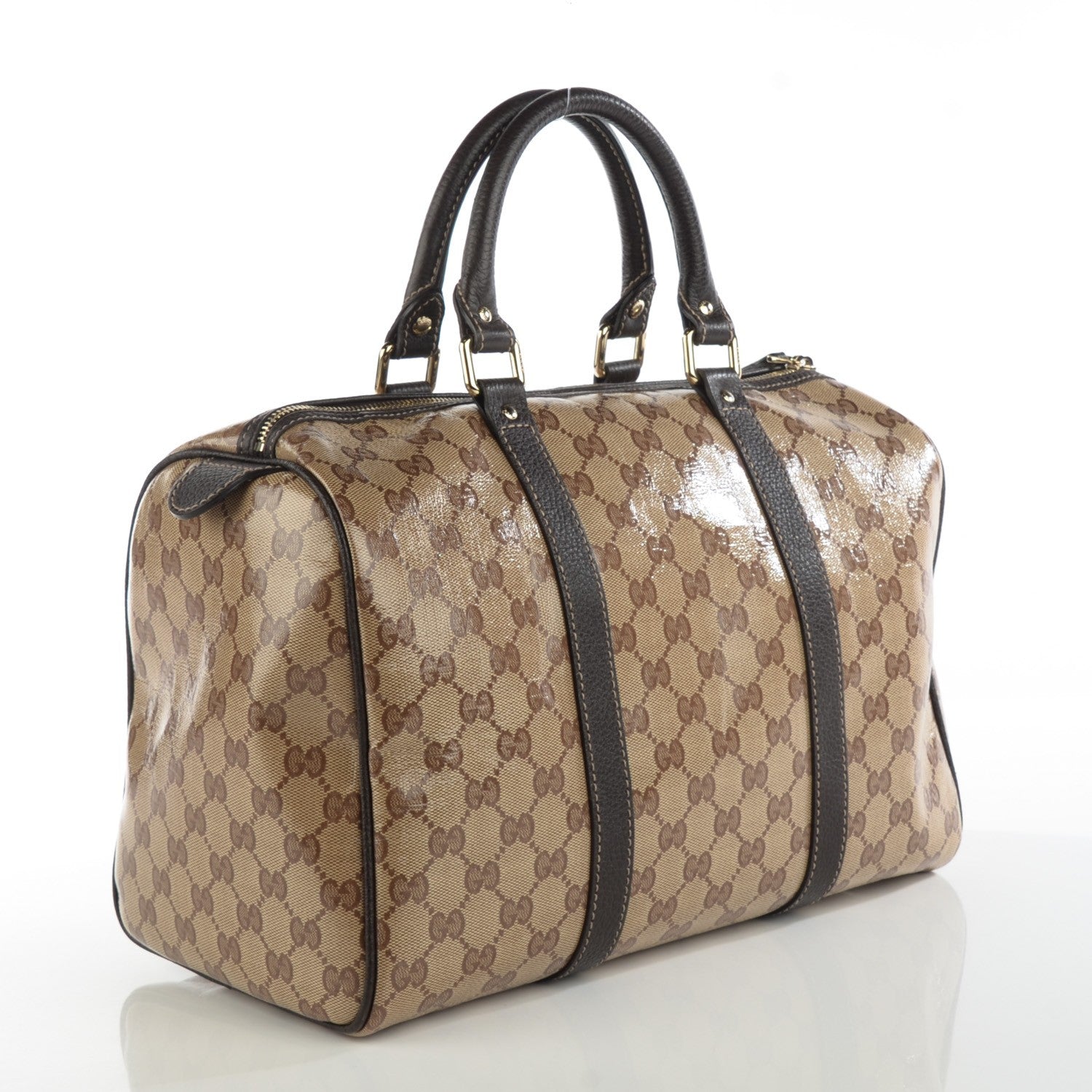 Gucci Crystal Monogram Medium Joy Boston Dark Brown 3 of 7