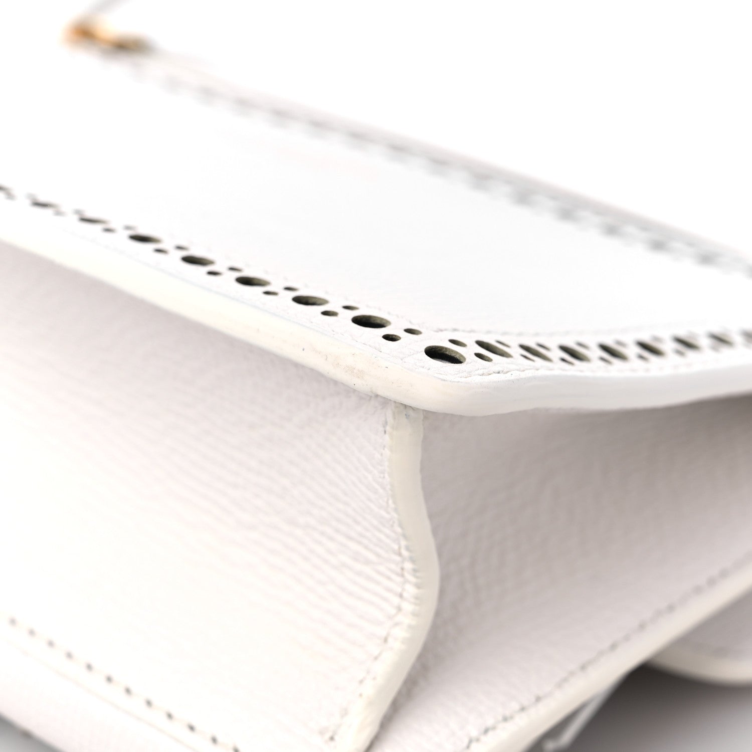 Burberry Grainy Calfskin Broguing Tassel Small Macken Crossbody Bag Chalk White 12 of 14