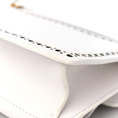 Burberry Grainy Calfskin Broguing Tassel Small Macken Crossbody Bag Chalk White 12 of 14