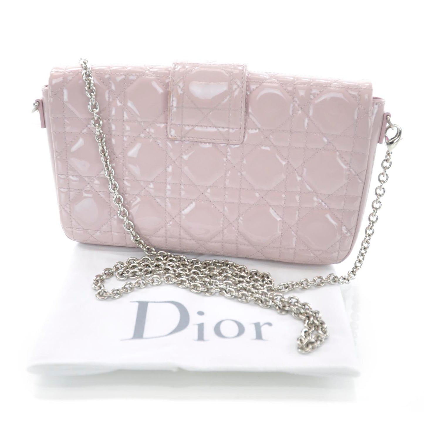 Patent Cannage New Lock Pouch Bag Rose Poudre