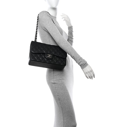 Chanel Caviar Quilted Jumbo Double Flap Black 2 of 10