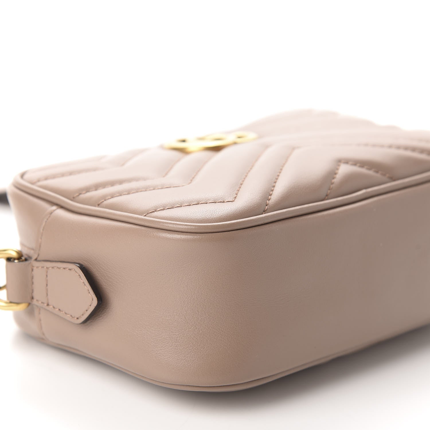 Gucci Calfskin Matelasse Mini GG Marmont Chain Shoulder Bag Porcelain Rose 6 of 11