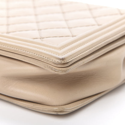 Chanel Calfskin Double Stitch Large Boy Flap Beige 10 of 21