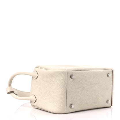 Hermes Taurillon Clemence Mini Lindy 20 Craie 4 of 9