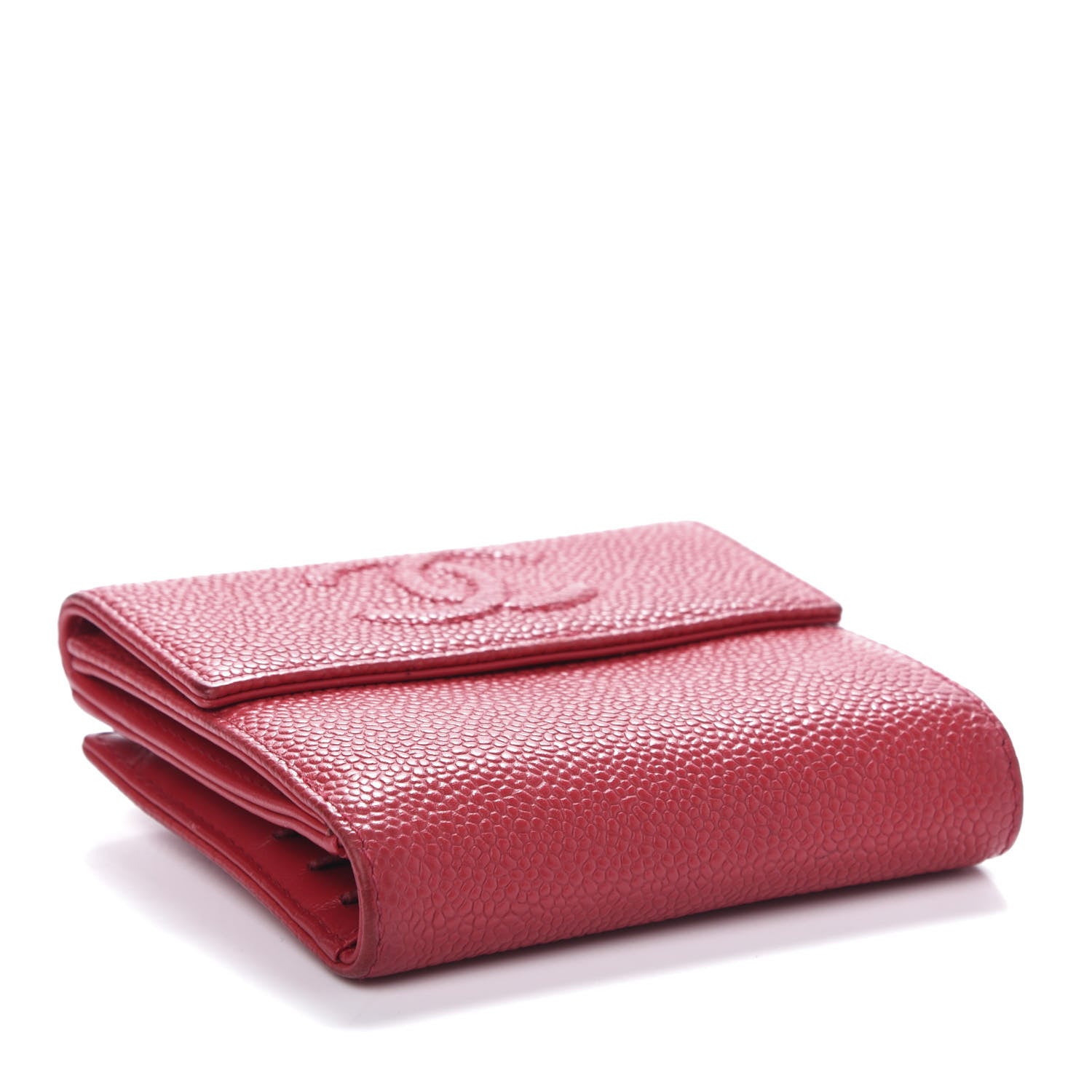 Chanel Caviar Timeless CC Compact French Wallet Red 4 of 15