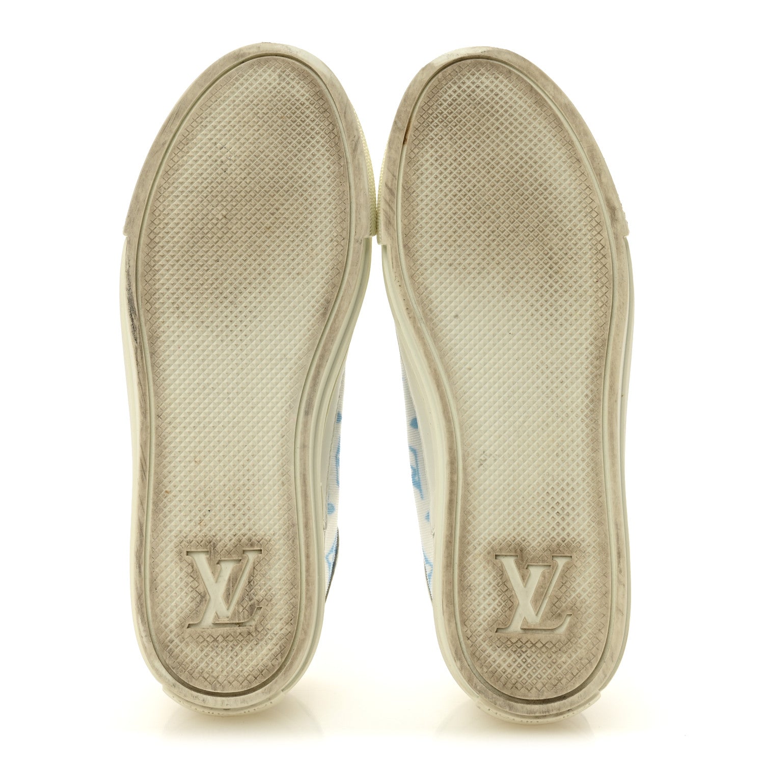 Louis Vuitton Technical Fabric Calfskin Monogram Stellar Sneakers 35  Blue 6 of 12