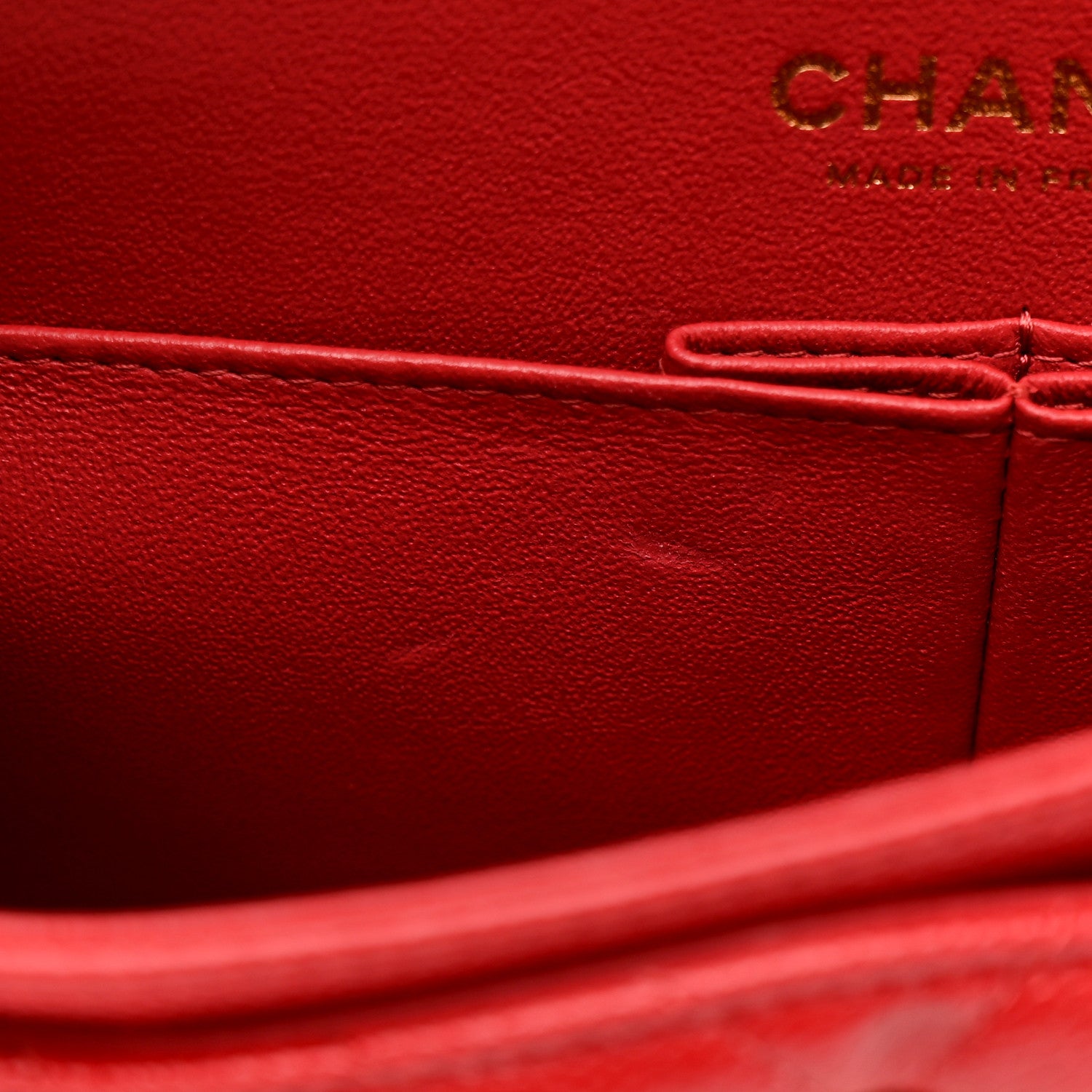 Chanel Caviar Chevron Quilted Small Double Flap Red 11 of 11