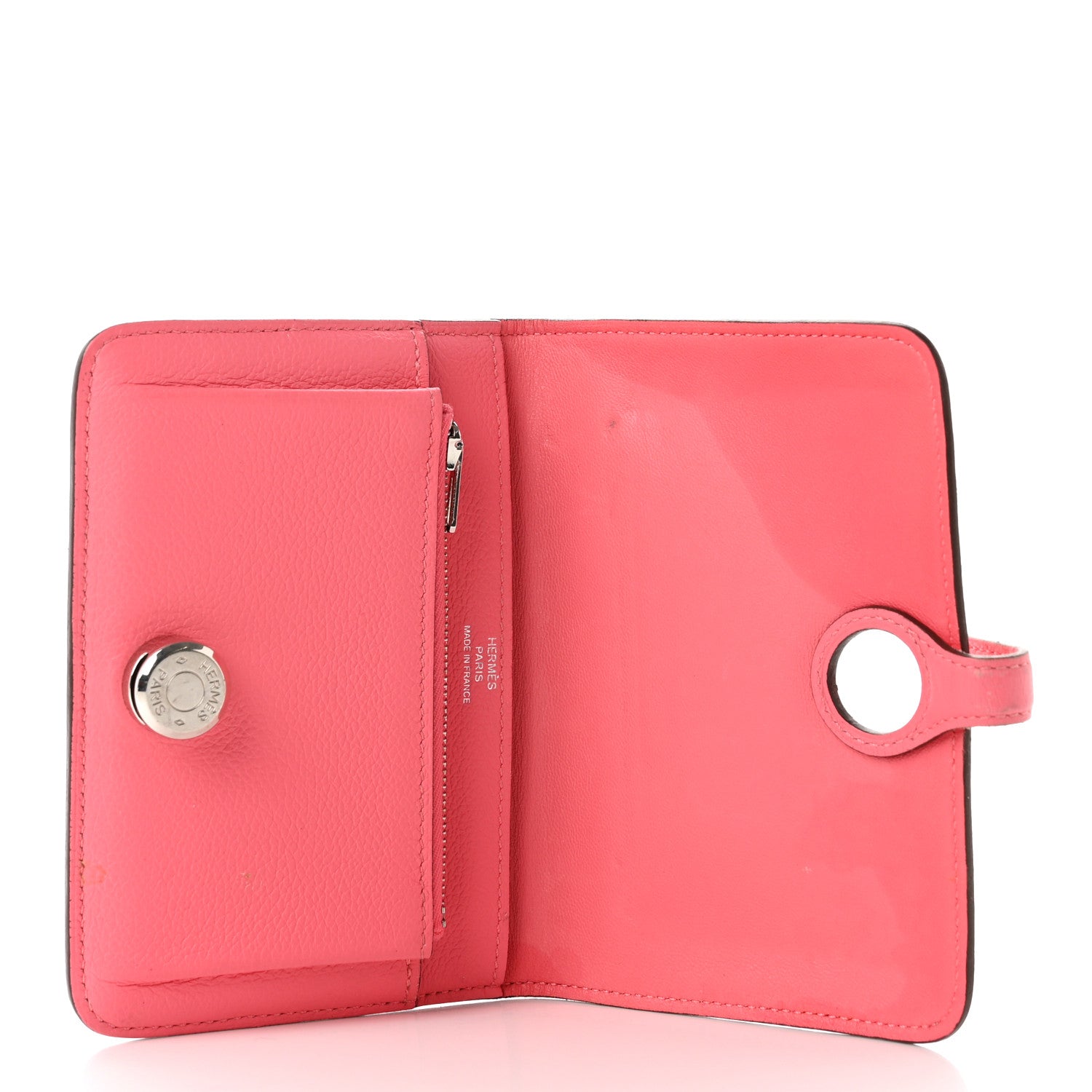 Hermes Evercolor Dogon Compact Wallet Rose Azalee 5 of 11