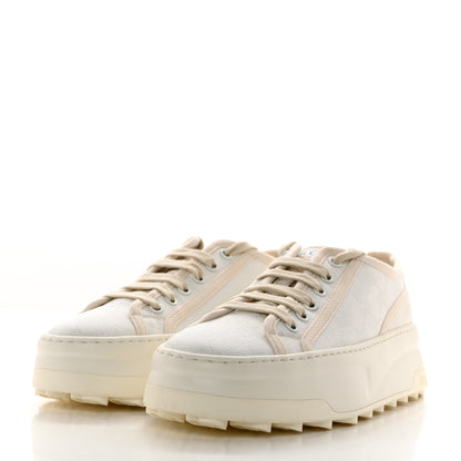 Gucci GG Monogram Womens 1977 Tennis Platform 52mm Sneakers 37 Great White Mystic White 3 of 8