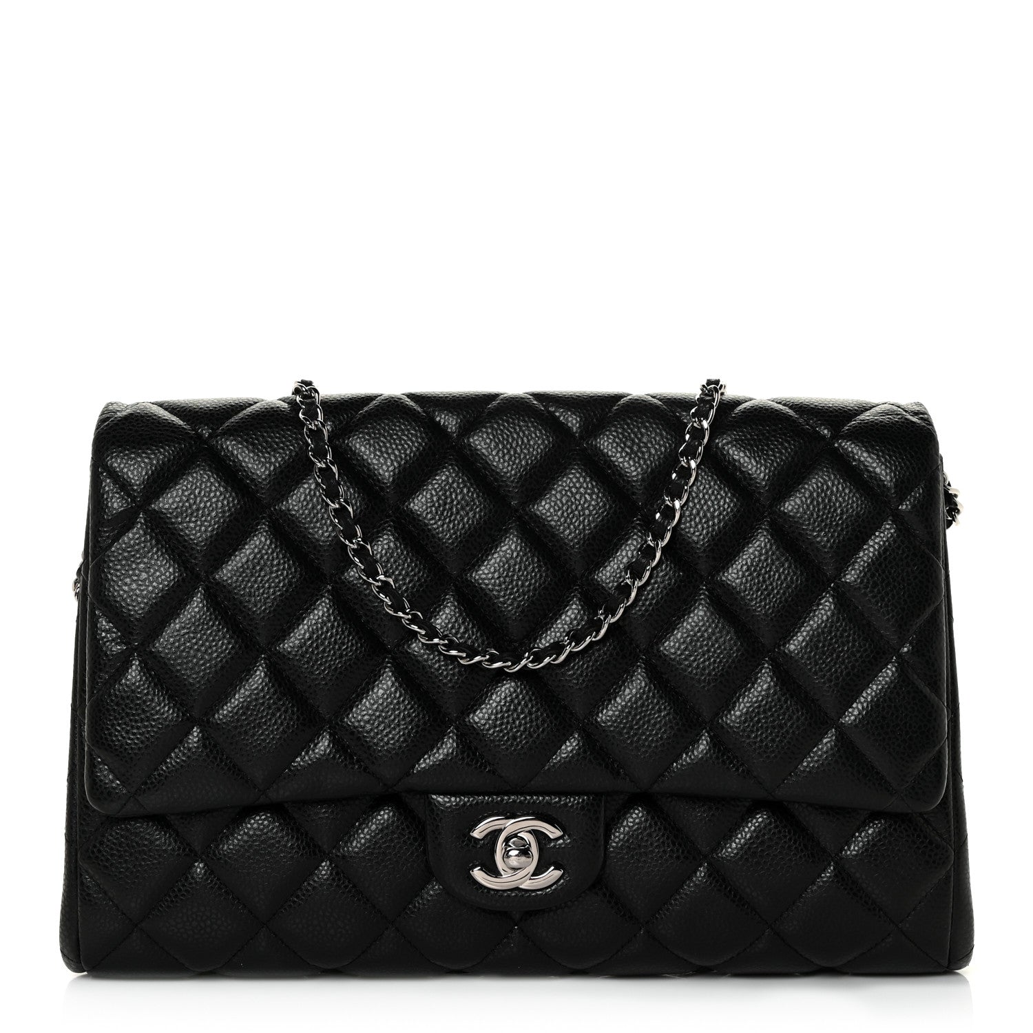 Chanel Caviar Quilted Clutch With Chain Flap Black 1 of 14