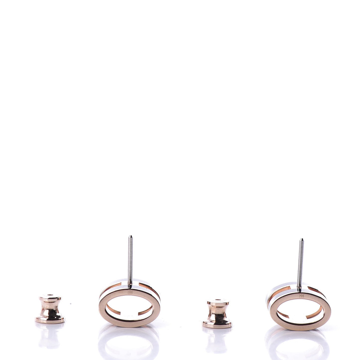 Gold Lacquered Pop H Earrings Black