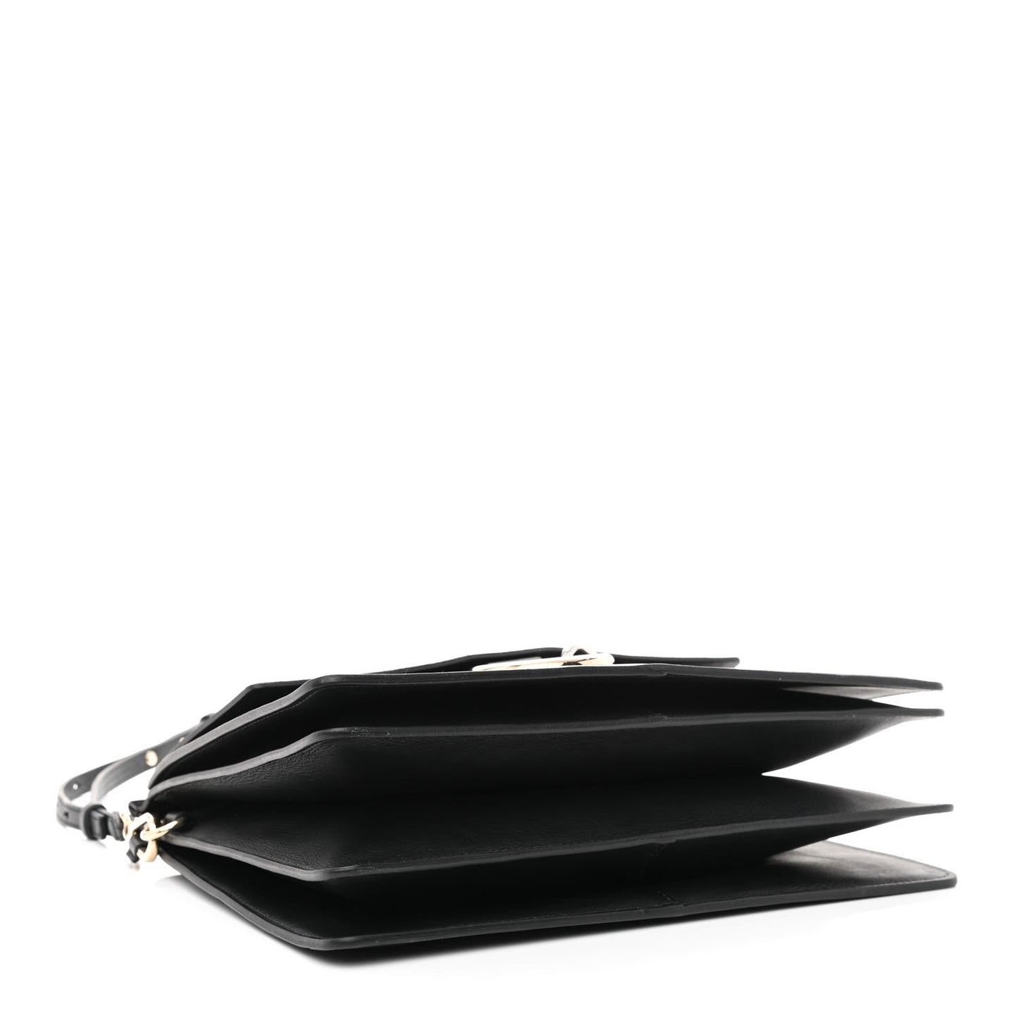 Calfskin Medium Faye Shoulder Bag Black