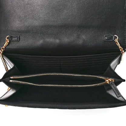 Versace Lambskin Quilted Medusa Wallet On Chain Crossbody Black 5 of 11