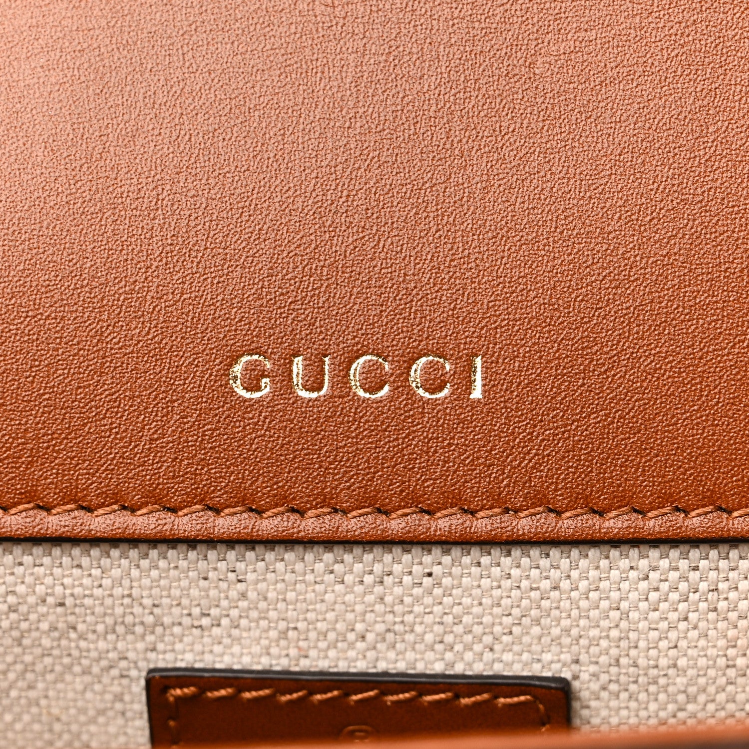 Gucci New Canvas Charisma Calfskin Crystal GG Monogram Mini Horsebit 1955 Shoulder Bag Camel Ebony 6 of 12