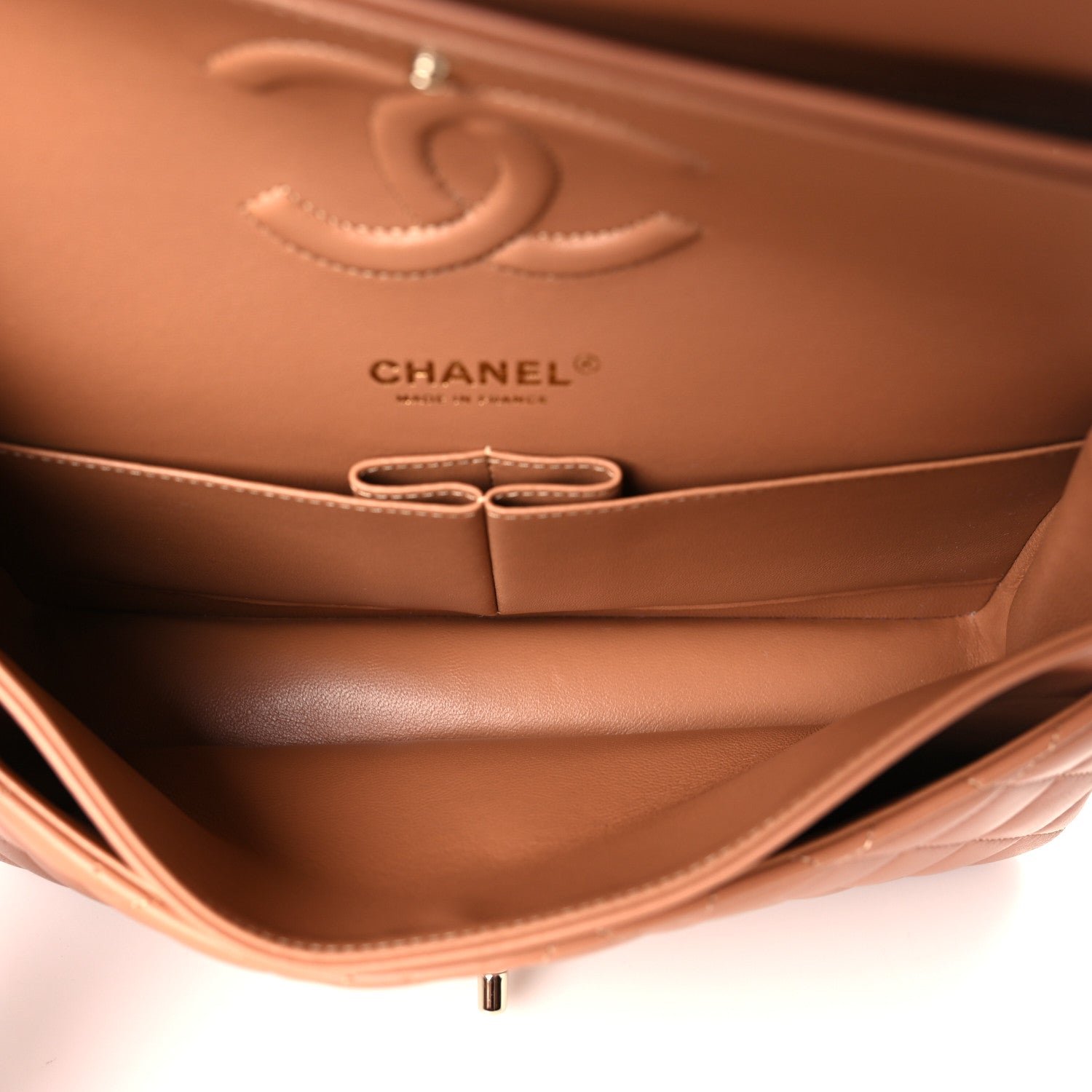 Chanel Lambskin Quilted Medium Double Flap Brown 5 of 9