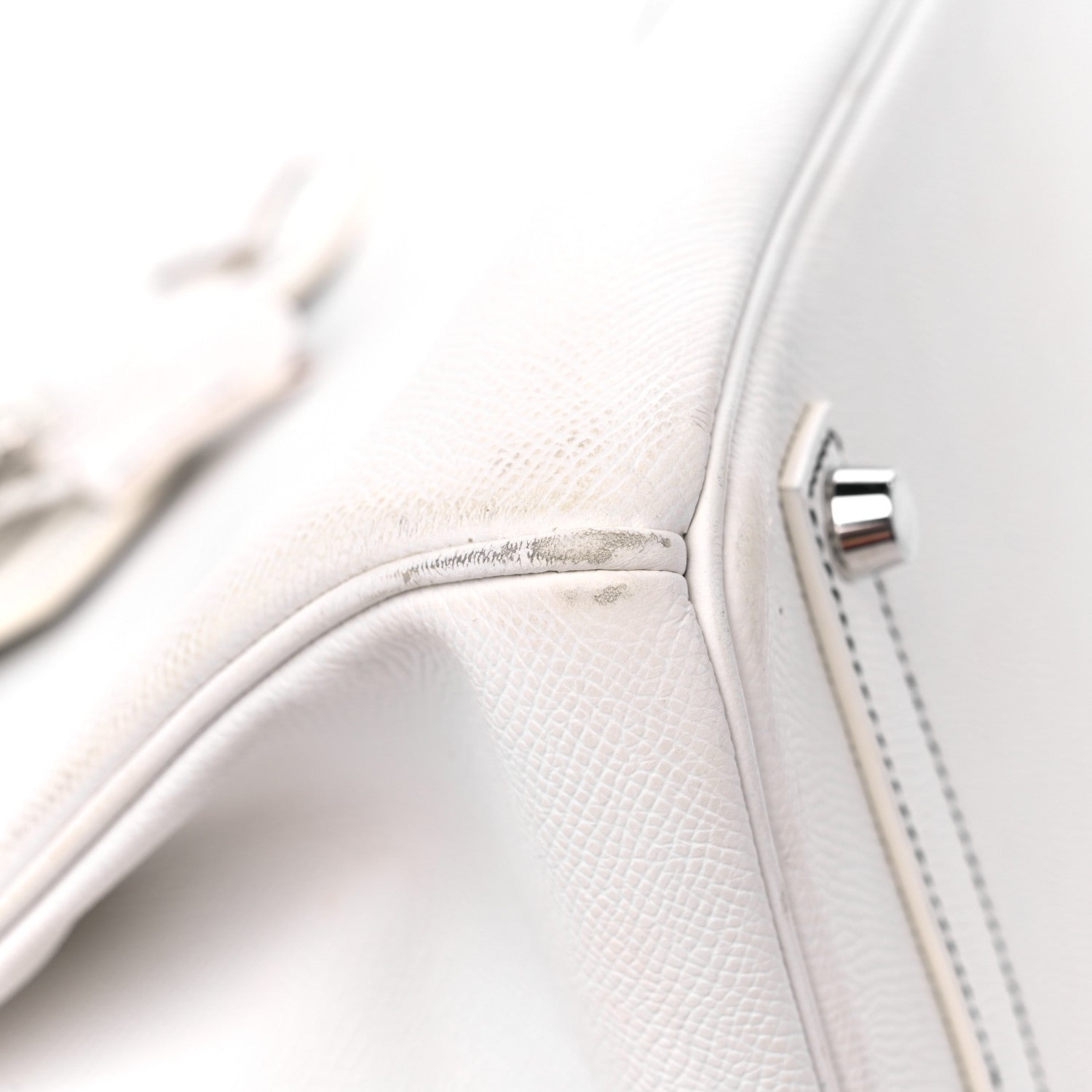Hermes Epsom Horseshoe Birkin 35 White 8 of 16