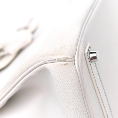 Hermes Epsom Horseshoe Birkin 35 White 8 of 16