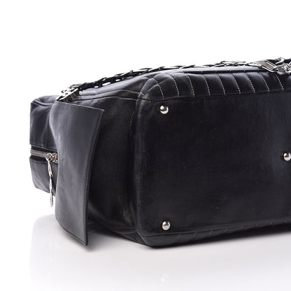 Chanel Lambskin Vertical Quilted Mademoiselle Camera Case Black 8 of 10