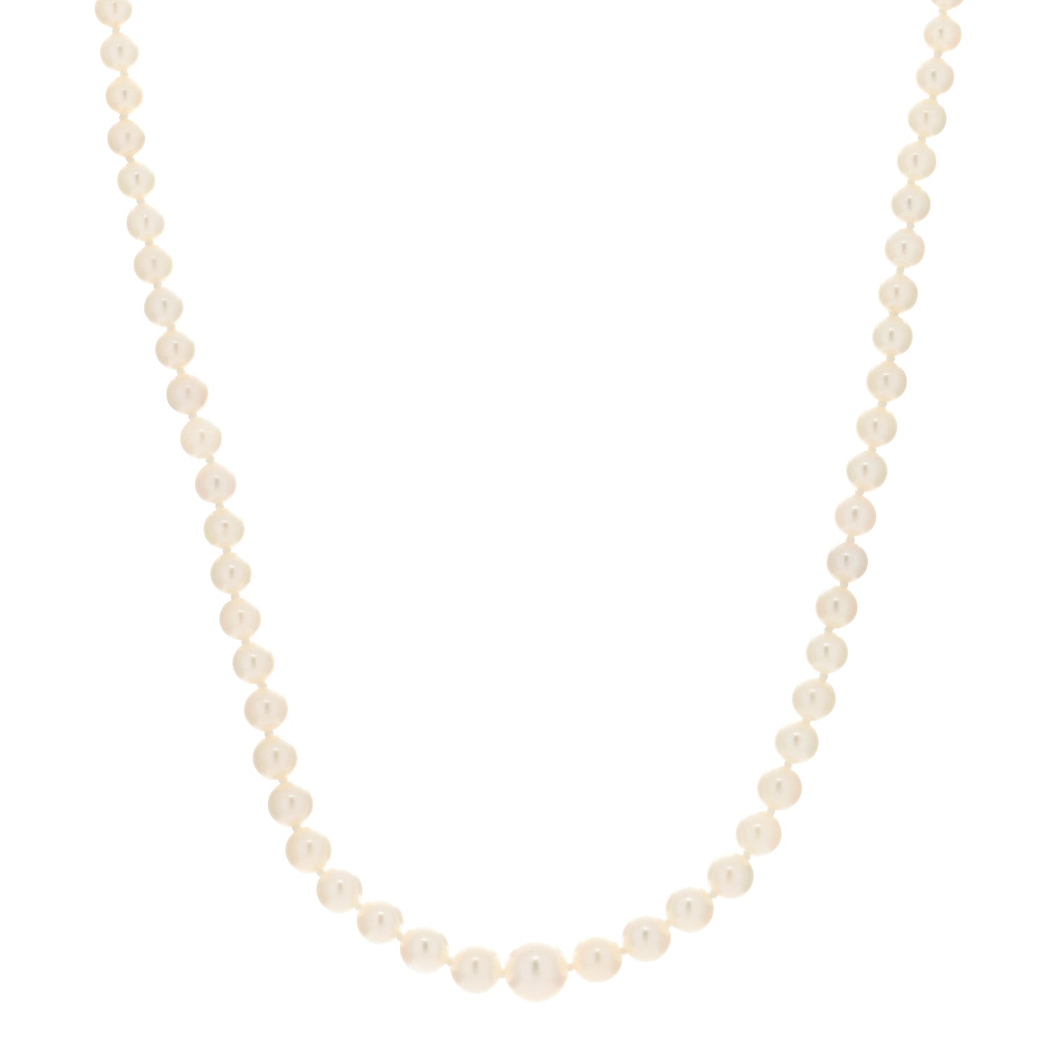 Mikimoto 18K White Gold Akoya Pearl Graduated Strand Necklace and Earring Set 2 of 10