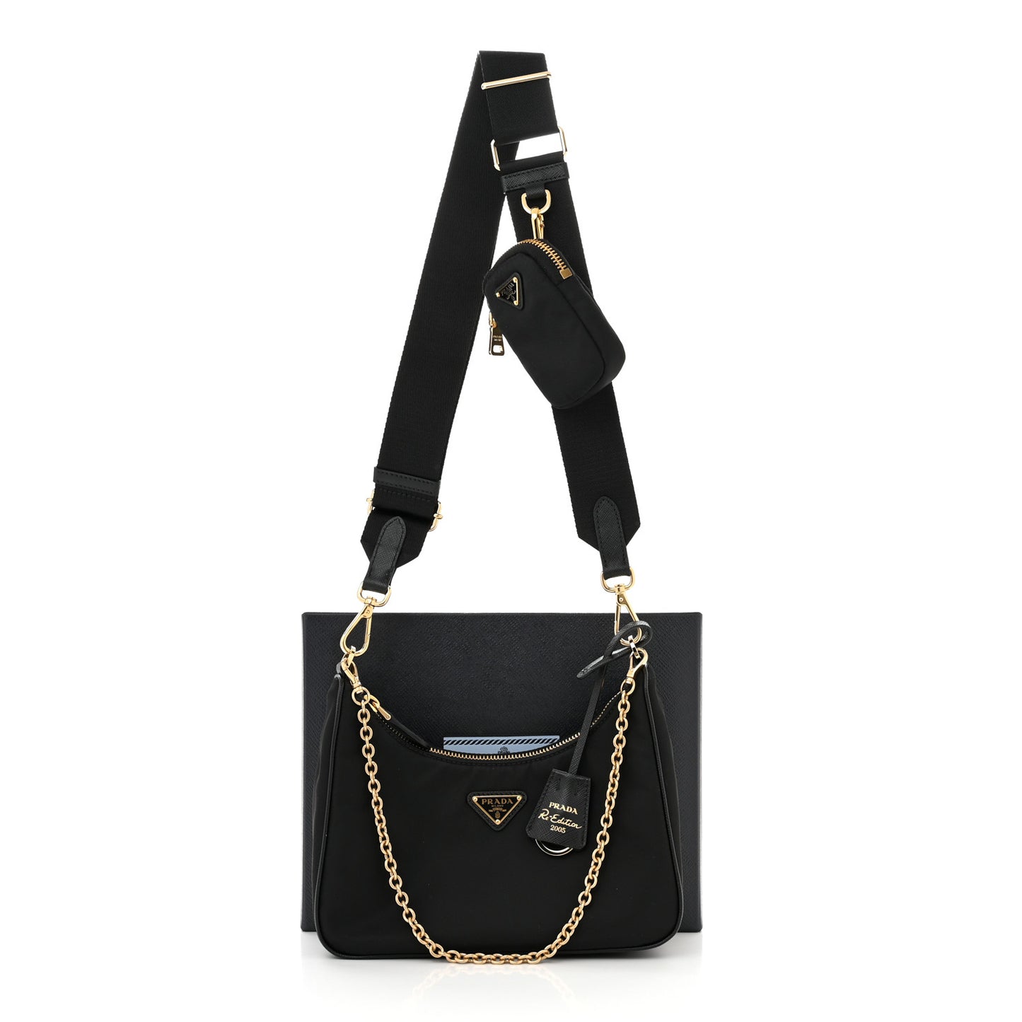 Nylon Re-Edition 2005 Shoulder Bag Black