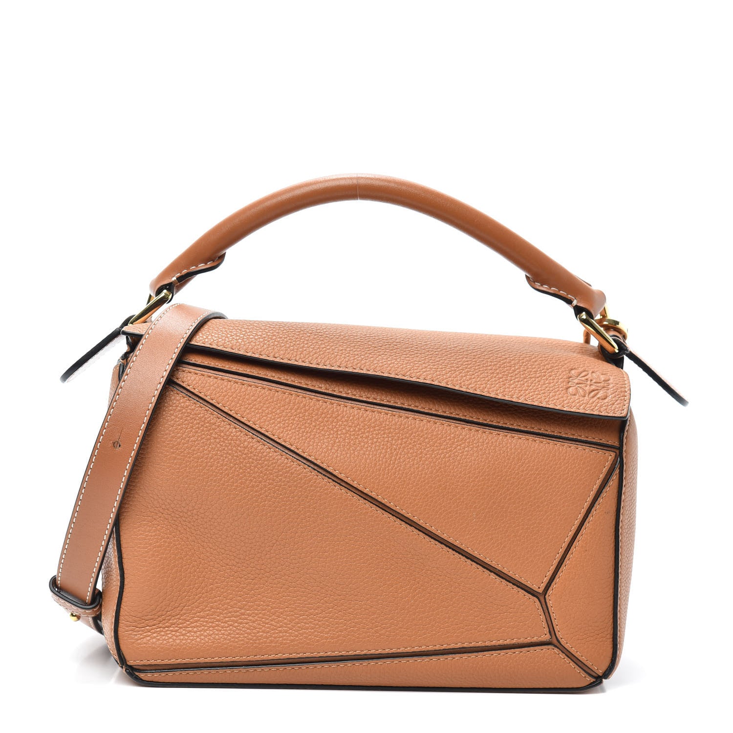 Loewe Calfskin Small Puzzle Bag Tan 1 of 10
