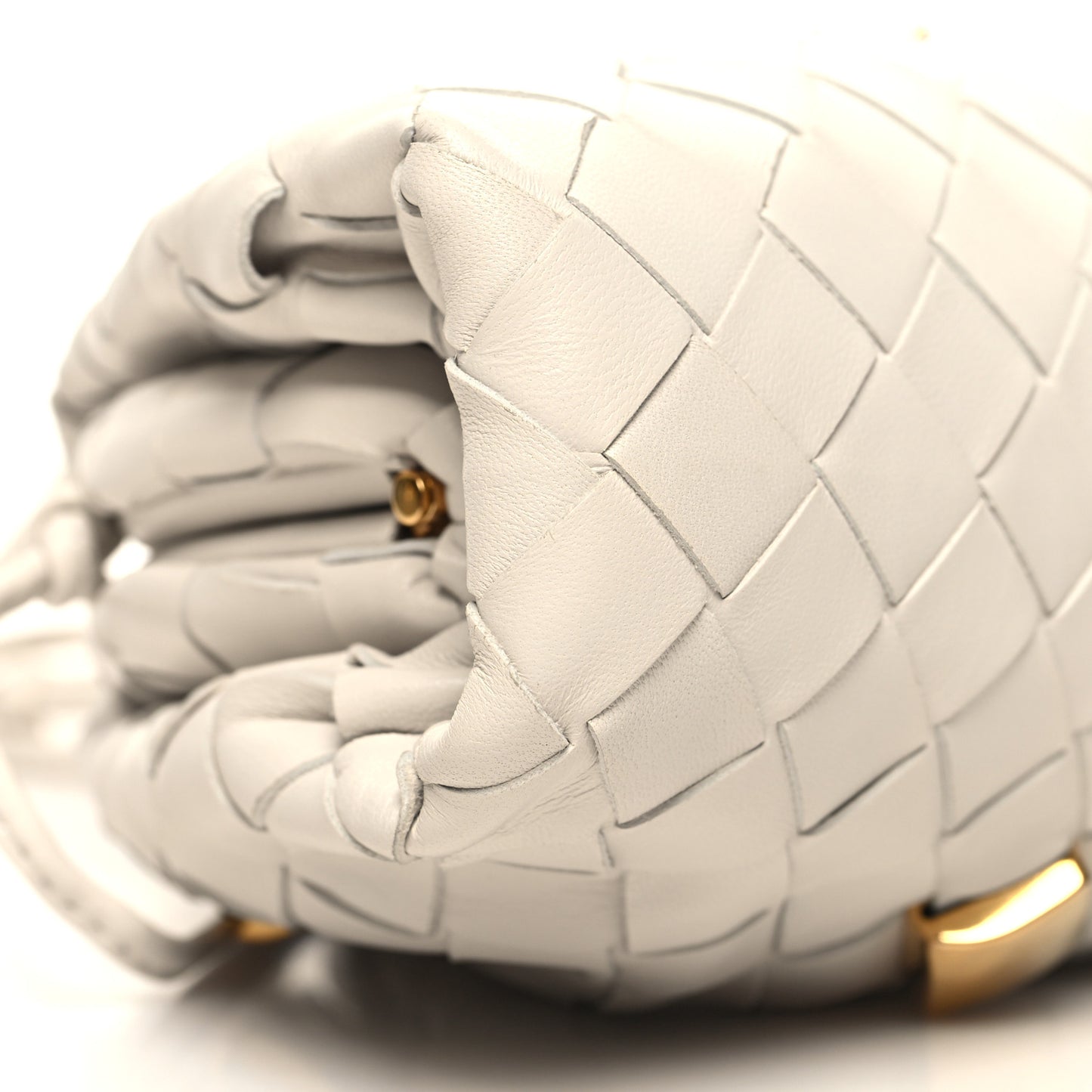 Nappa Intrecciato Studded The Mini Pouch Chalk