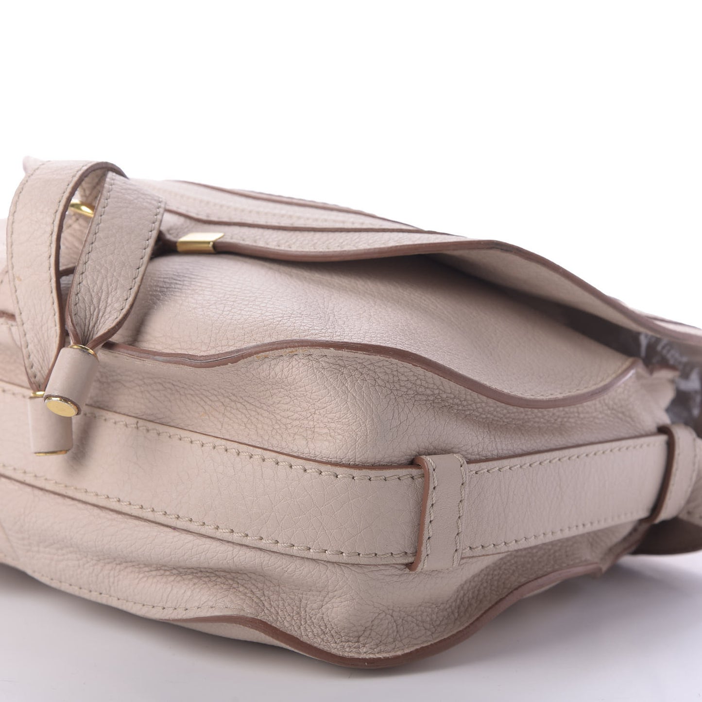 Calfskin Medium Marcie Round Crossbody Bag Blush Nude