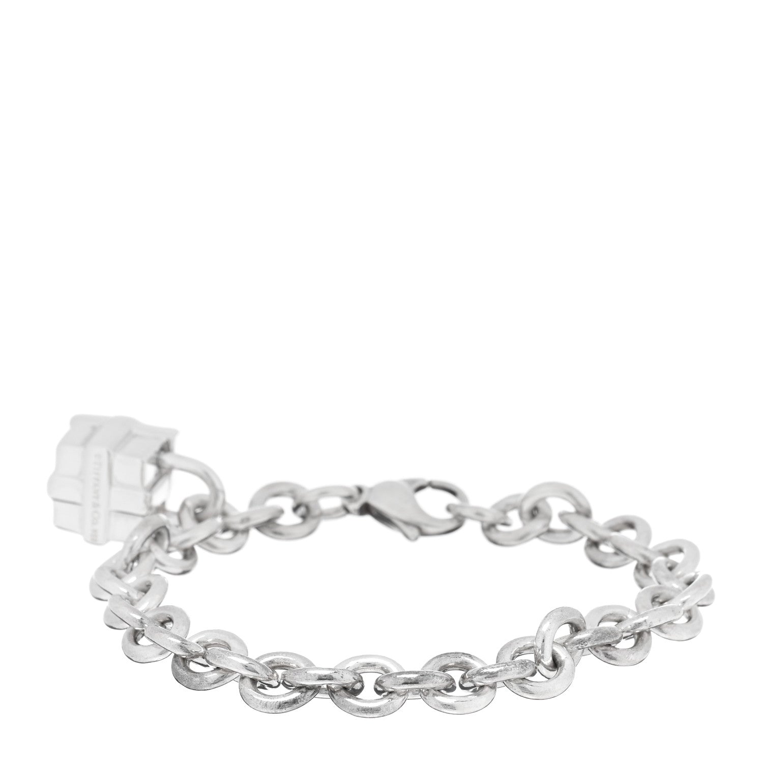 Tiffany Sterling Silver Gift Box Charm Bracelet 2 of 3