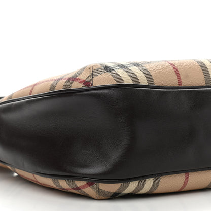 Burberry Haymarket Check Buckle Shoulder Bag Dark Brown 10 of 16