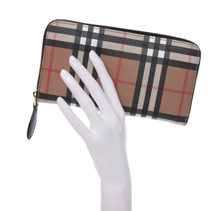 Burberry Vintage Check Elmore Zip Around Wallet Black 2 of 7