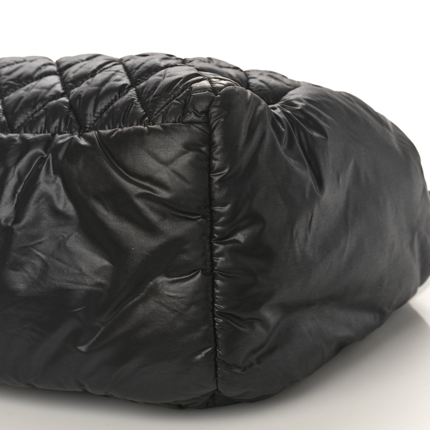 Chanel Nylon Quilted Large Coco Cocoon Reversible Tote Black 9 of 9
