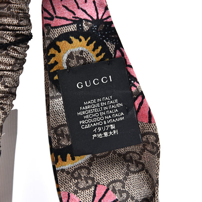 Gucci Silk Monogram Bengal Tiger Print Duchesse Headband M Pink 3 of 5