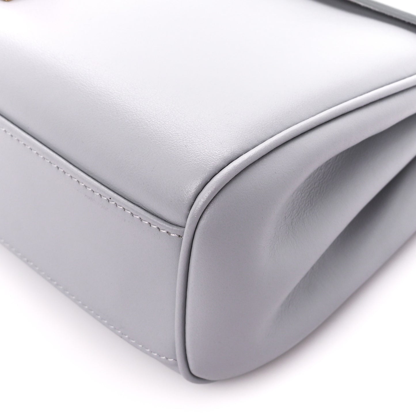 Smooth Calfskin Teen Soft 16 Shoulder Bag Light Grey