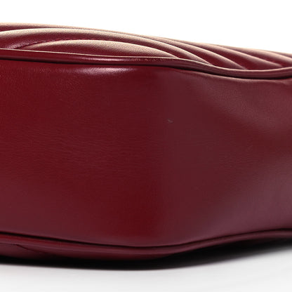 Saint Laurent Calfskin Matelasse Monogram Lou Camera Bag Dark Legion Red 9 of 9