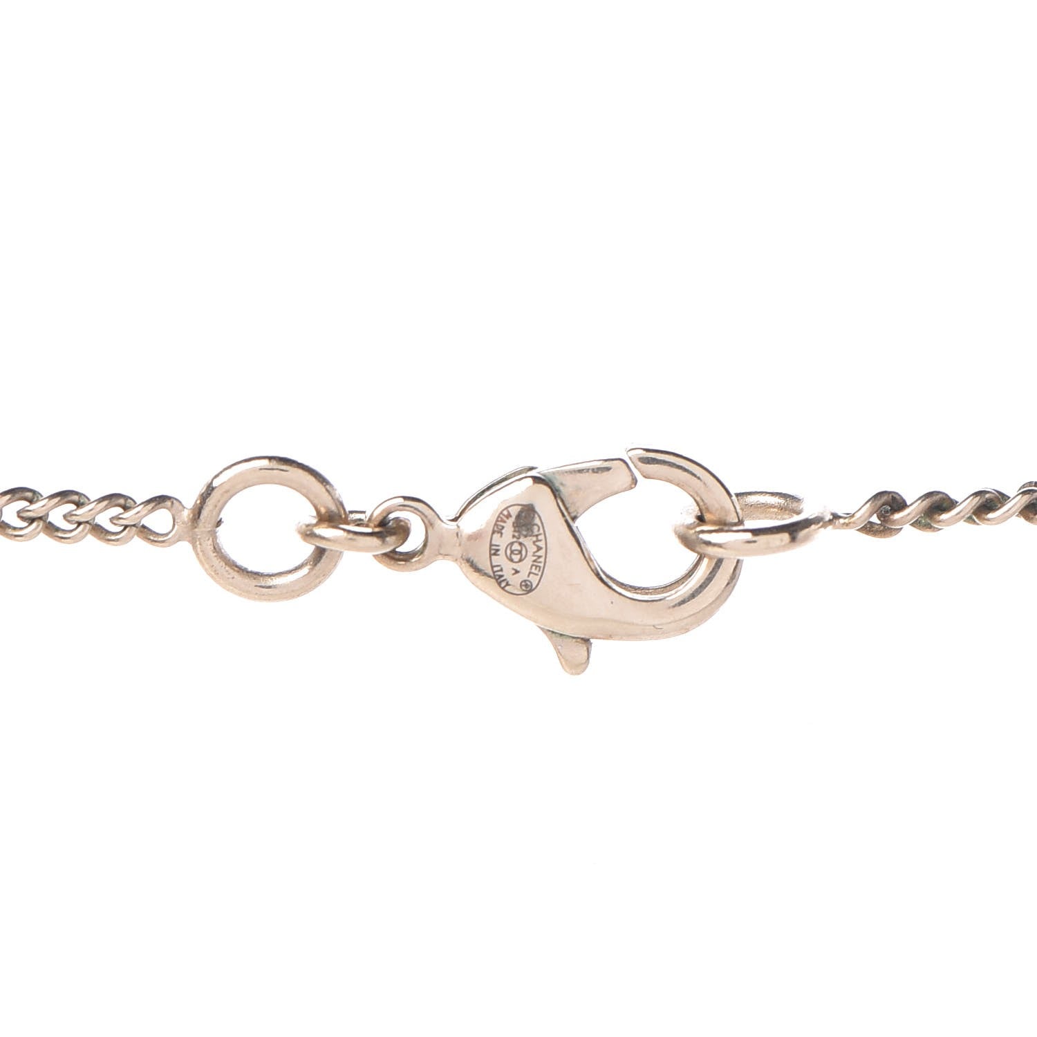 Chanel Enamel Pearl Coco CC Pendant Necklace Gold 6 of 7